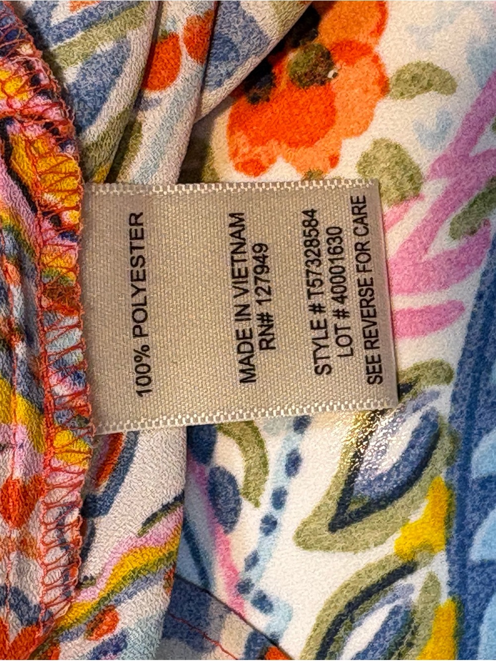 a Floral & Ivy Multicolor Paisley Print Tie-Waist Blouse small - Picture 13 of 14